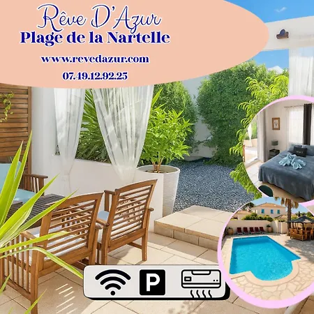 20m2 Cosy Bord De - Piscine Partagee - Parking - Bbq - Draps Inclus 度假居 圣马克西姆