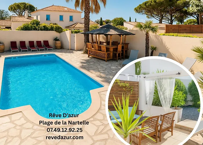 20m2 Cosy Bord De - De La Nartelle- - Piscine Partagee - Parking - Bbq - Draps Inclus *