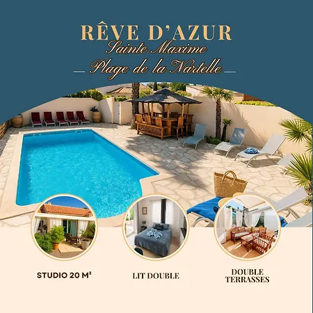 בית נופש Reve D'azur De La Nartelle 20m2 Avec Piscine Partagee, Parking Barbecue, Draps Inclus A La Nartelle *