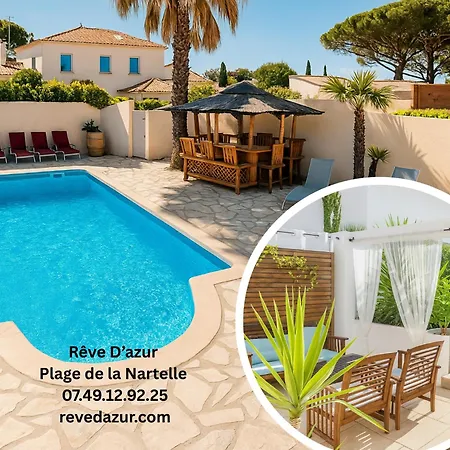 20m2 Cosy Bord De - De La Nartelle- - Piscine Partagee - Parking - Bbq - Draps Inclus *