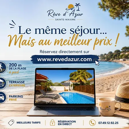 De La Nartelle- 20m2- Piscine Partagée - Parking - Bbq -calme&détente Au Rêve D'azur à Quelques Pas De La Plage- Check-in 20h Maximum Hébergement de vacances Sainte-Maxime